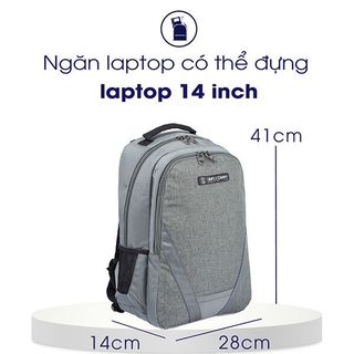 Ba lô laptop 14 inch Simplecarry B2B02 thời trang, chất liệu vải chống thấm, phù hợp nam nữ mang đi học đi làm hàng ngày