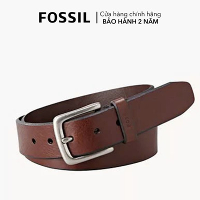 Thắt lưng nam da thật JOE Fossil màu nâu MB1252200, dây da thật, khóa thép không gỉ