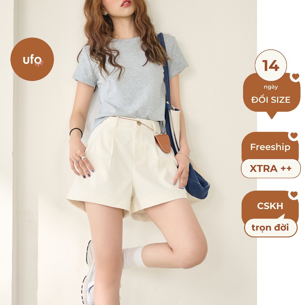 Quần short kaki mềm form A basic lên gấu lơ-vê - Tuna Basic Short - by U.found