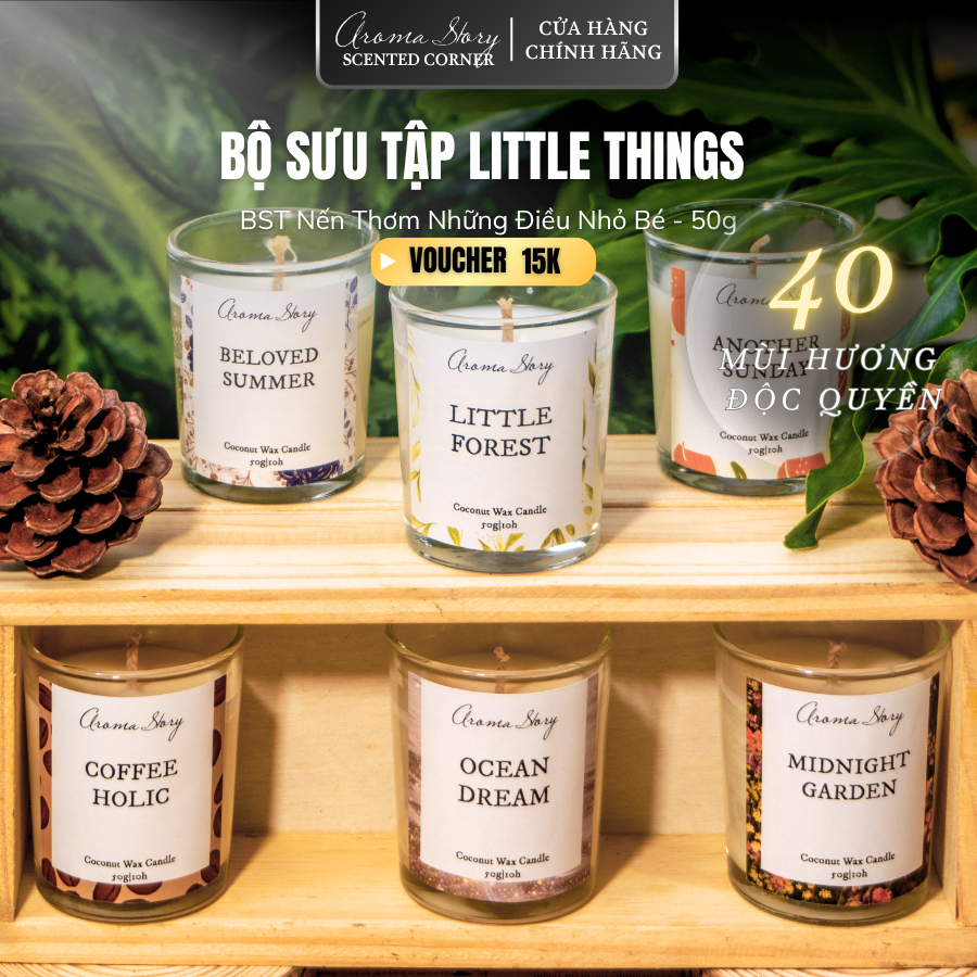 Nến Thơm Thiên Nhiên Bộ Sưu Tập Little Things Aroma Story Size 50g