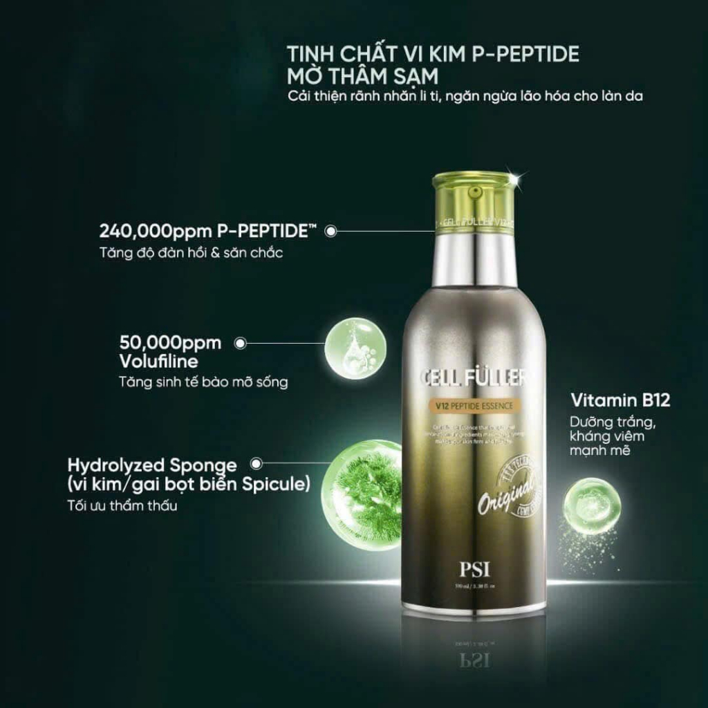 Tinh Chất Tái Tạo Da Pion-Tech Cell Fuller V12 Peptide Essence