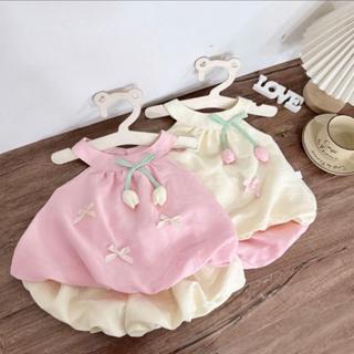 Set Áo Cổ Yếm Quần Bom Bí Chất đũi hàn xinh yêu mềm mát cho bé 7-18kg