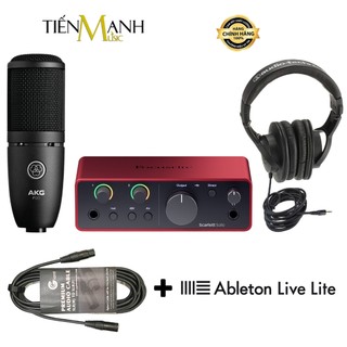 [Chính Hãng] Combo Full Bộ Soundcard Focusrite Solo Gen 4 - Micro AKG P120 - Tai Nghe Kiểm Âm ATH-M20x