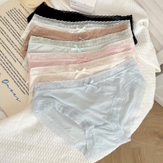   Sét 5-10 Quần lót nữ cotton su lụa viền ren hoa co giãn 4 chiều không lộ viền mềm mại mã 108 