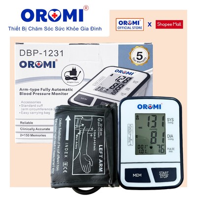 Máy đo huyết áp điện tử bắp tay OROMI DBP-1231 - Có trợ lý ảo tiếng Việt - Hàng chính hãng