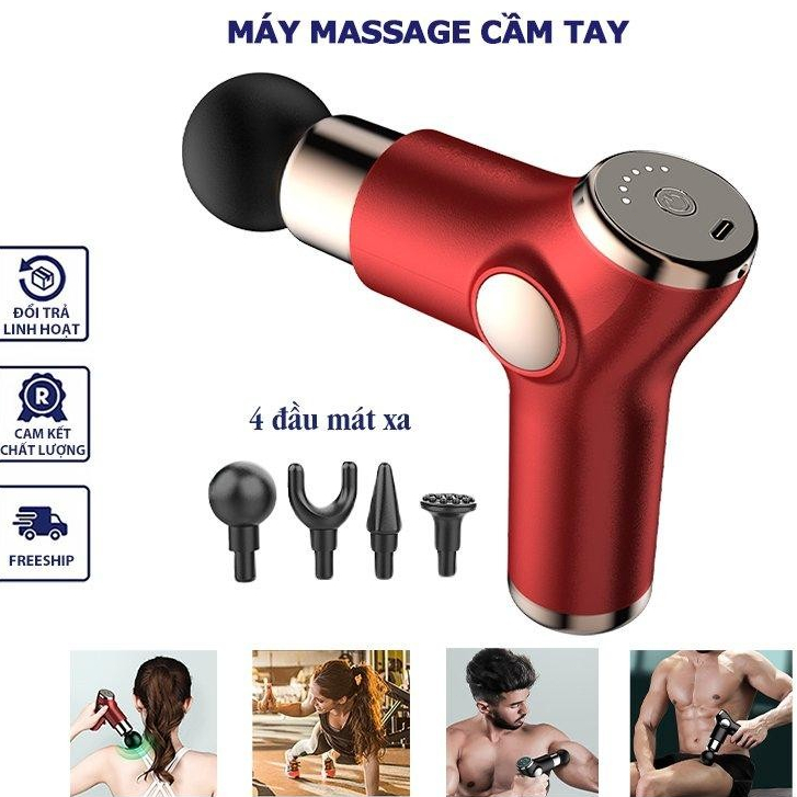 Máy Massage Cầm Tay ASAKI - Mát Xa Cổ Vai Gáy 6 Chế Độ Sạc Tích Điện, Giảm Đau Cứng Cơ, Uốn Tóc Gali