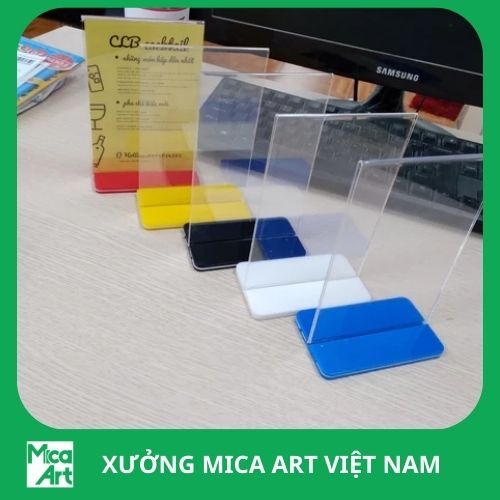 MENU MICA KHỔ B6,A6..KỆ MICA ĐỂ BÀN ĐẾ LÙA ĐẸP B6,A6