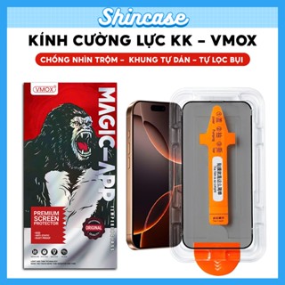 Cường Lực iPhone KK VMOX Tự Dán Tự Hút Bụi, Chống Nhìn Trộm Full Màn Cho iPhone X/XS/XR/11/12/13/14/15/16/17/Pro/Max/Air