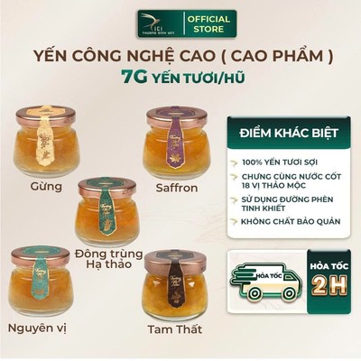 [Hỏa tốc HN] Yến Sào Khánh Hòa Tổ Yến Chưng Sẵn 5-7G Yến Tươi Hũ 50-65g CICI Thượng Đỉnh Yến - Yến Chưng Đường Phèn