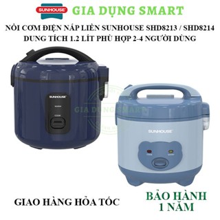  Nồi cơm điện nắp gài Sunhouse 1.2 lít SHD8213  có xửng hấp  - SHD8214  không có xửng hấp  
