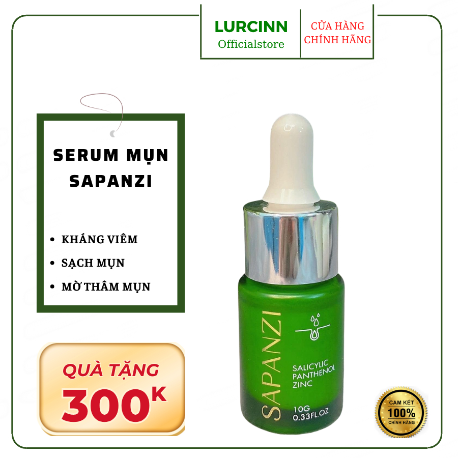 Serum Chăm Sóc Da Mụn Mờ Thâm LURCINN SAPANZI Prevent Acne 10ml