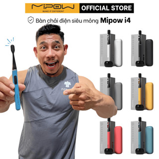 Bàn chải điện Mipow i4 Slim kèm 02 đầu bàn chải, có đế đỡ + hộp đựng, pin 60 ngày, 3 chế độ làm sạch