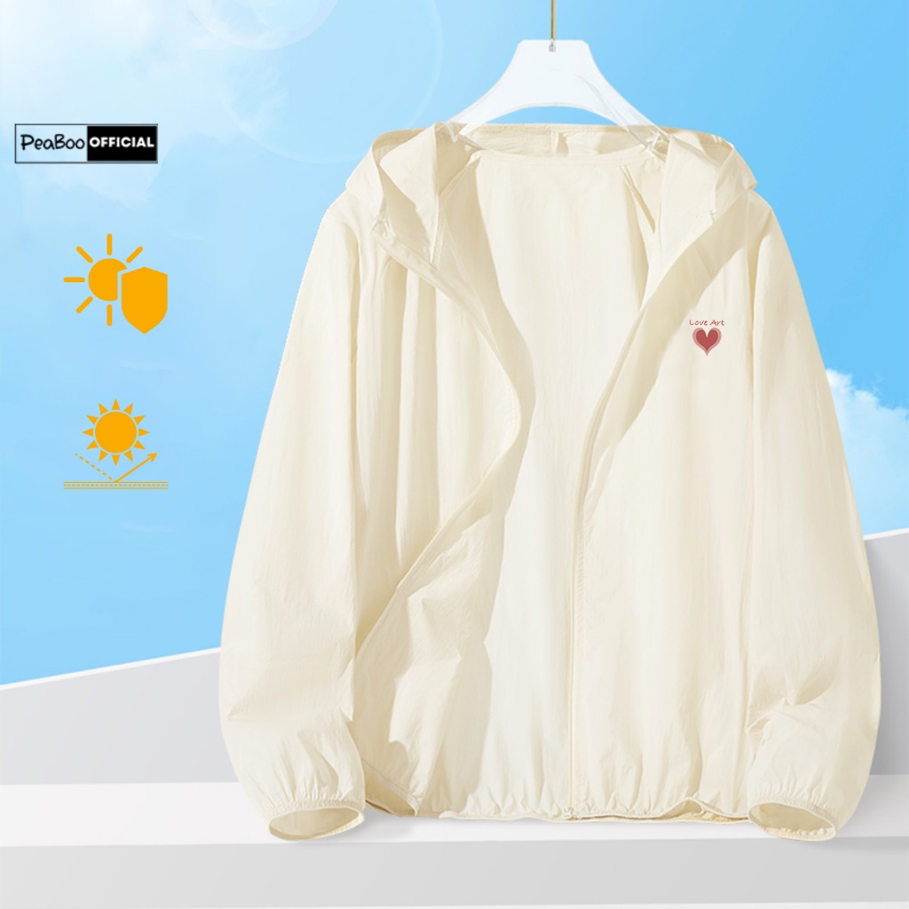 Áo Khoác Gió Nhăn, Áo Gió 1 Lớp Nam Nữ By Peaboo Mã BST02 In Hình Mini Chống Nắng Thoáng Mát Có Mũ F