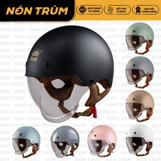 Mũ bảo hiểm nửa đầu Royal M239 kính âm che mặt size M L XL XXL cho nam và nữ đi xe máy chính hãng