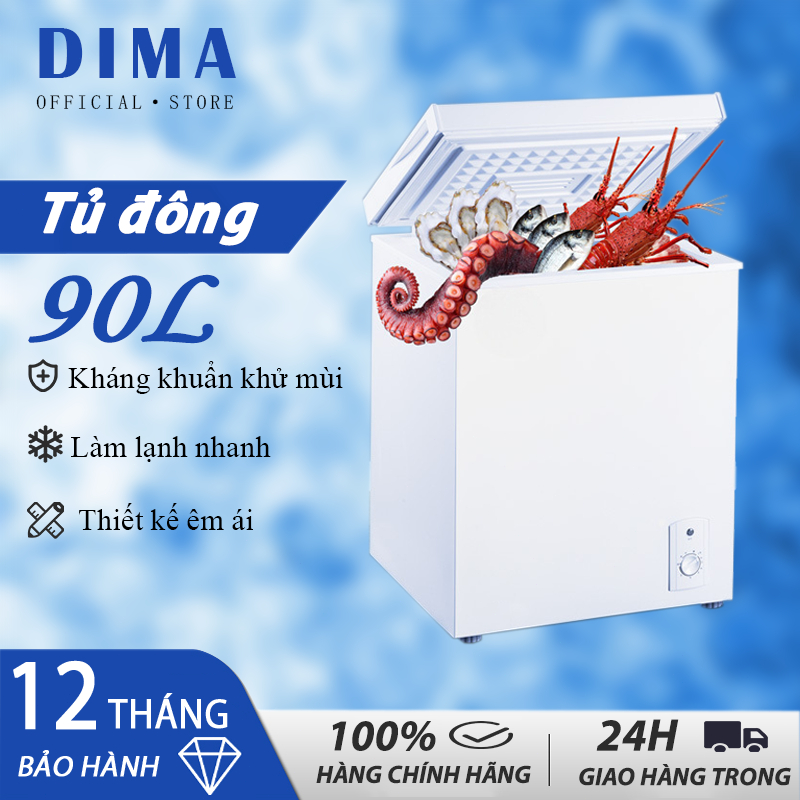 TỦ ĐÔNG MINI 65/90L - Tủ trữ sữa mẹ, thịt cá ✅ Làm đá siêu nhanh ⚡ 5 chế độ nhiệt 💡 Tiết kiệm điện 🎁 Bảo hành 1 năm