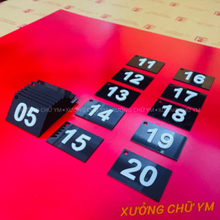 Thẻ Mica Đánh Số Thứ Tự – Số Bàn, Số Chờ