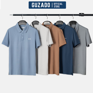 Áo Polo Nam GUZADO Mẫu Thun Lạnh Thông Hơi, 9 Màu Trơn Basic, Co Giãn, Thấm Hút, Thoáng Khí Tốt GPL.