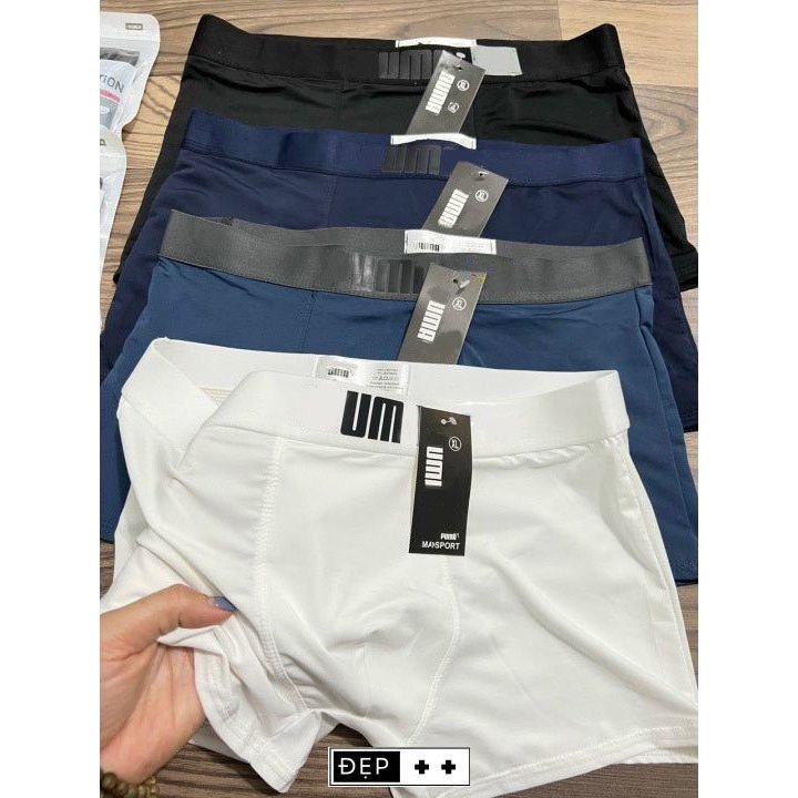 Quần sịp đùi nam PM, quần lót nam co dãn, chất liệu cotton mềm mại, thấm hút mồ hôi