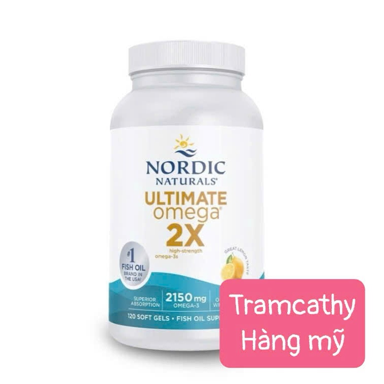 [Hàng Mỹ] Viên uống Nordic Naturals Ultimate Omega 2X 120 viên – Omega-3 hàm lượng cao hỗ trợ tim mạ