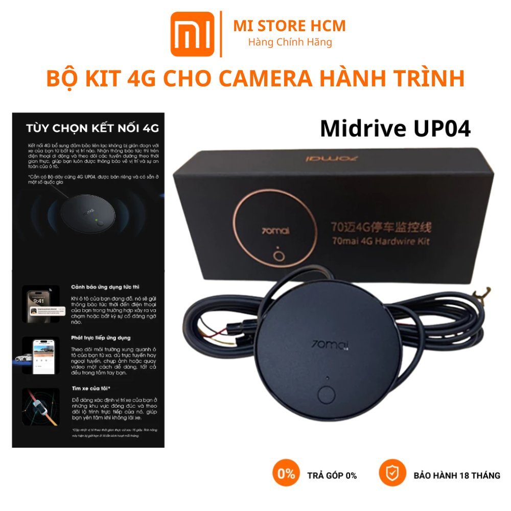 Bộ Dây Nguồn Hardwire Kit Modul 70mai UP04 Cấp Điện Trực Tiếp Cho Camera Hành Trình 70mai (X200, A81
