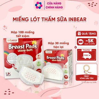  Miếng Lót Thấm Sữa Inbear 5 Lớp - Thấm Hút - Thoáng Khí - Bề Mặt Dạng Lưới Tổ Ong Hiện Đại 