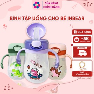 Bình Uống Nước Cho Bé Inbear 300ml - Tập Hút - Chống Sặc - An Toàn - Bình Tập Uống Nước Cho Bé