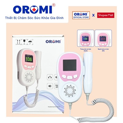 Máy đo tim thai tại nhà cao cấp Oromi CONTEC10CL - Máy nghe tim thai bỏ túi pin sạc