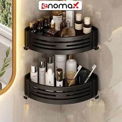 Kệ để đồ nhà tắm Enomax đựng đồ đa năng dán tường siêu chắc. Chất liệu nhôm hàng không cao cấp, chống gỉ sét - Eno 0106