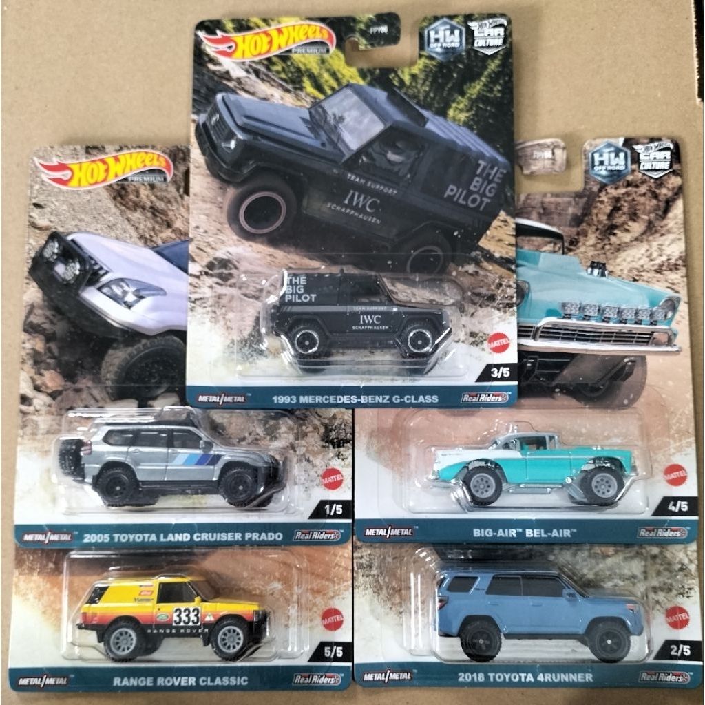 Xe mô hình Hot Wheels Car Culture Set 5 Off Road Mercedes Toyota Range Rover