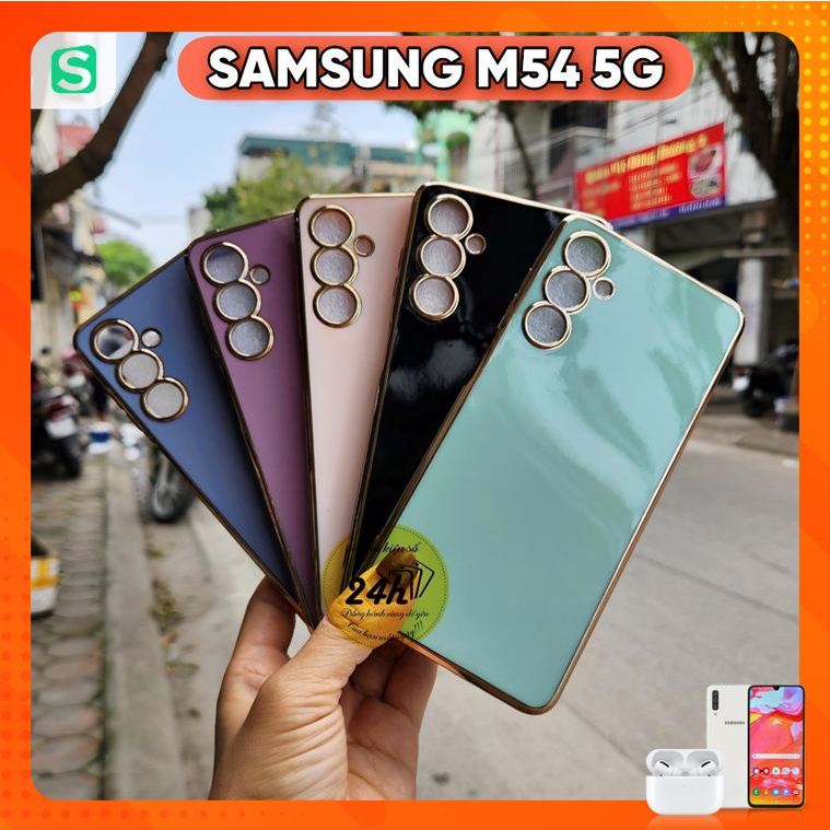 Ốp lưng Samsung M54 5g dẻo silicon mạ viền si bóng 5 màu sang trọng dành cho M54