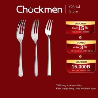 Set 6 Dĩa Hoa Quả CHOCKMEN Inox 18/10 Cao Cấp Nĩa Ăn Bánh Dĩa Nhỏ Thìa Dĩa Ăn Bánh Bộ Đồ Bàn Ăn