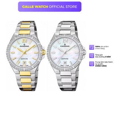 ĐỒNG HỒ NỮ CANDINO LADY ELEGANCE C4760+C4761 Thuỵ Sĩ ,khung viền thép không gỉ và mặt kính Sapphire