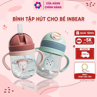 Bình Tập Uống Nước Cho Bé Inbear 250ml - Có Van Chống Sặc - An Toàn - Dễ Sử Dụng - Bình Tập Hút
