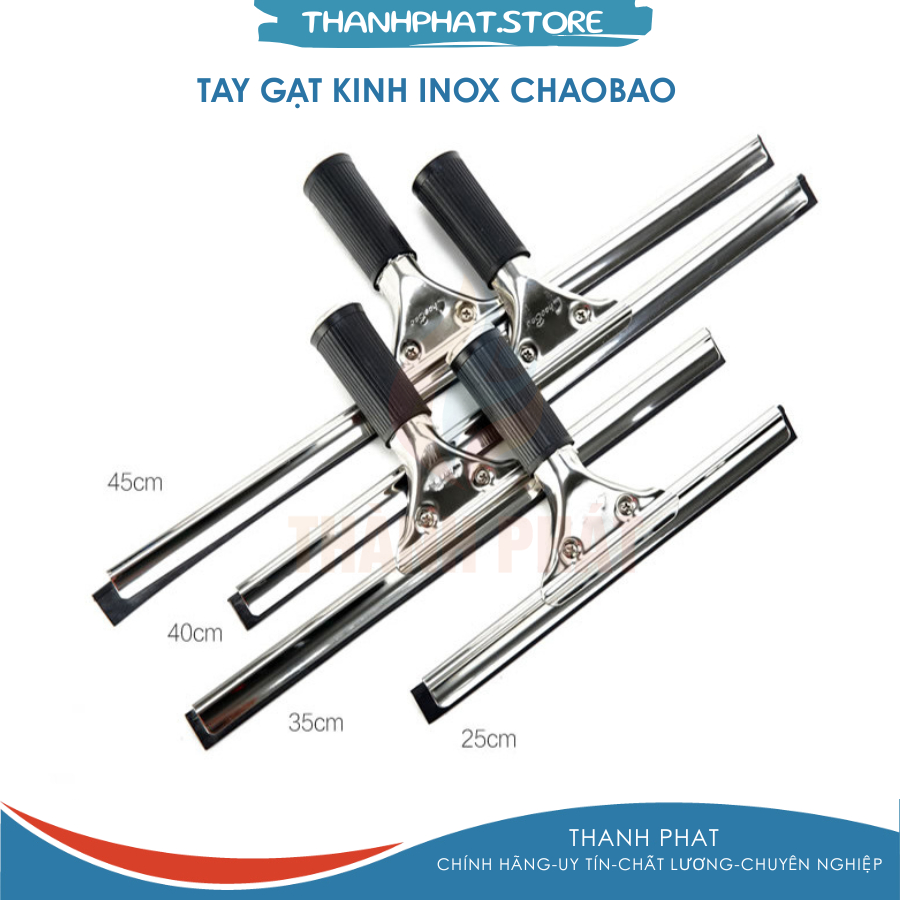 Cây gạt kính inox Chaobao (kích thước 25-35-40-45cm)