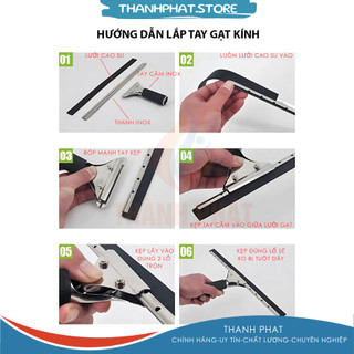 Cây gạt kính inox Chaobao (kích thước 25-35-40-45cm)