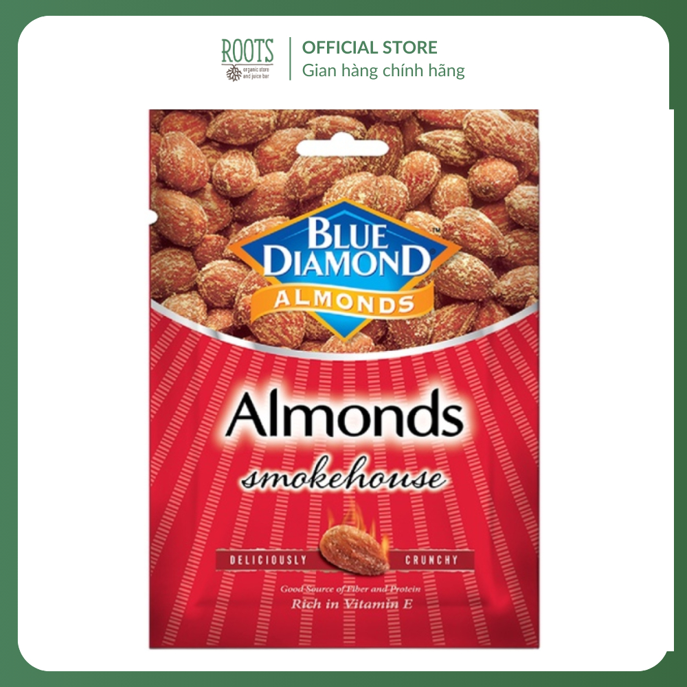 (Ship hỏa tốc) BLUE DIAMOND ALMONDS - Hạnh Nhân Xông Khói, Smokehouse Almonds (30g)