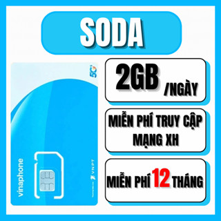    CÓ ESIM   Sim 4G 5G Vinaphone Trọn Gói 1 Năm Vào Mạng Tặng 2Gb Ngày Tốc Độ Cao 1 Tỷ Gb Mạng Xã Hội Free SODA 