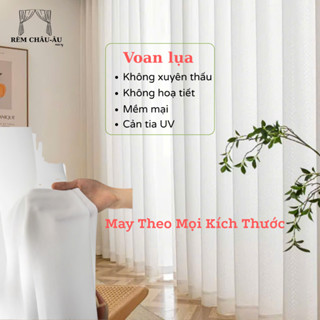  Rèm Voan Lụa  CAO CẤP  Rèm Màu Trắng Mềm mịn ,Không Xuyên Thấu,Trang Trí Phòng Khách,Phòng Ngủ,Spa 