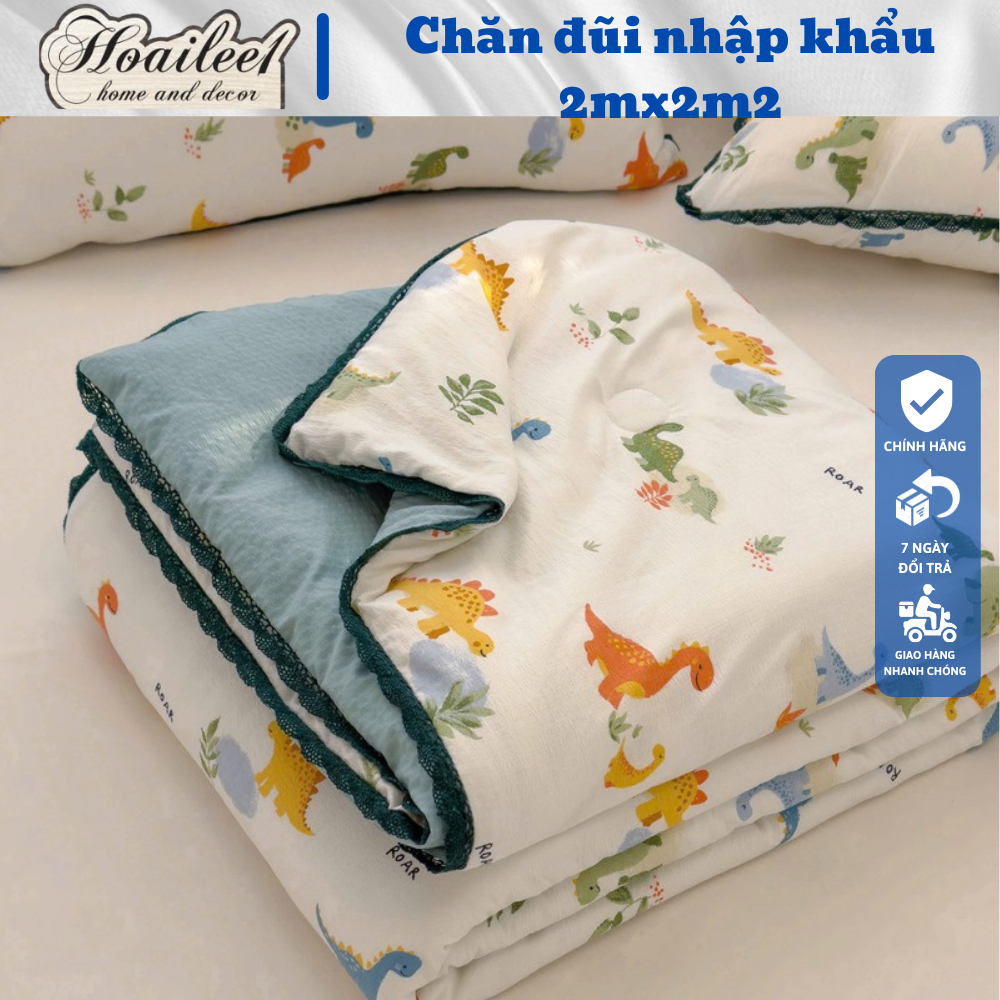 (Hàng nhập)Chăn đũi nhập khẩu chăn hè mềm mịn thoáng mát chăn hè cottong đũi 2mx2m3 mẫu mới 2023