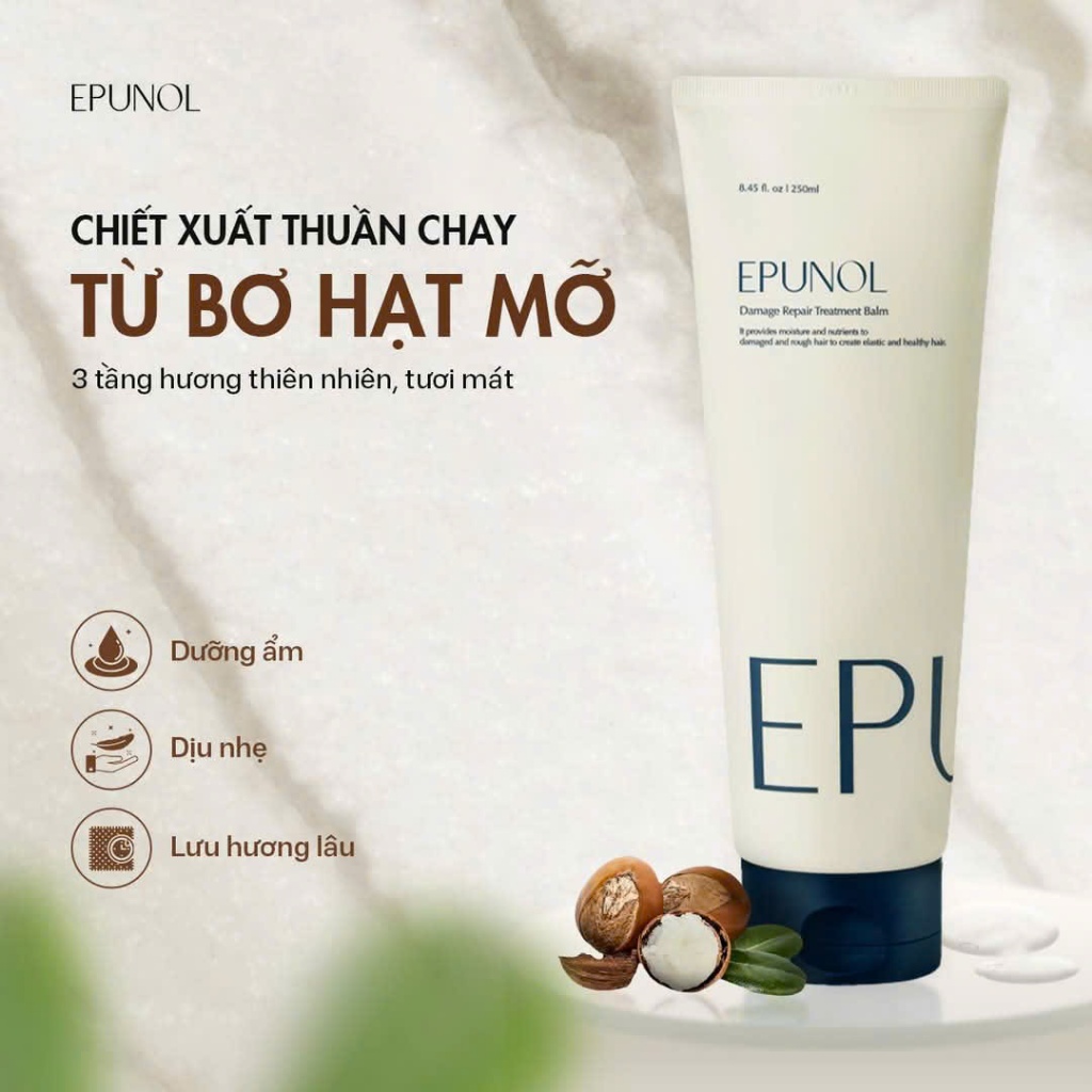 [MUA 2 TẶNG 1] Kem Xả Dưỡng Tóc Suôn Mượt Epunol Damage Repair Treatment Balm 250ML