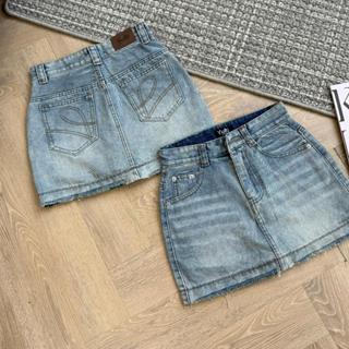 YURI JEANS - Chân Váy Phối Tua Rua Thêu Kiểu Sau Túi
