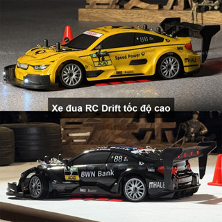 Xe ô tô điều khiển từ xa RC drift 25cm tốc độ cao – Full phụ kiện – Đèn LED – Pin sạc – Tặng bánh xe & chướng ngại vật