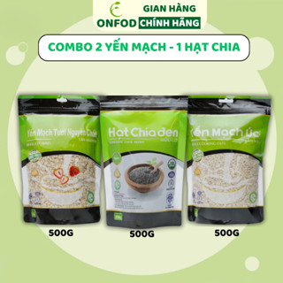Combo 2 yến mạch 1 hạt chia ONFOD ăn liền ăn kiêng eat clean ăn dặm cho bé mẹ bầu healthy food