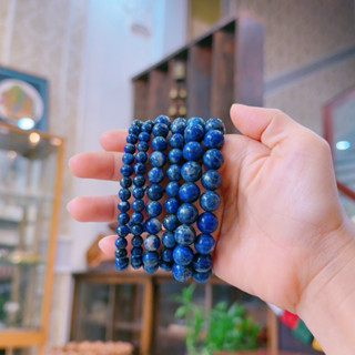  Vòng tay đá NĂNG LƯỢNG - Đá lưu ly LAPIS LAZULI  Đá Lapis Lazuli  hỗ trợ luân xa 2 3 phát triển giao tiếp 