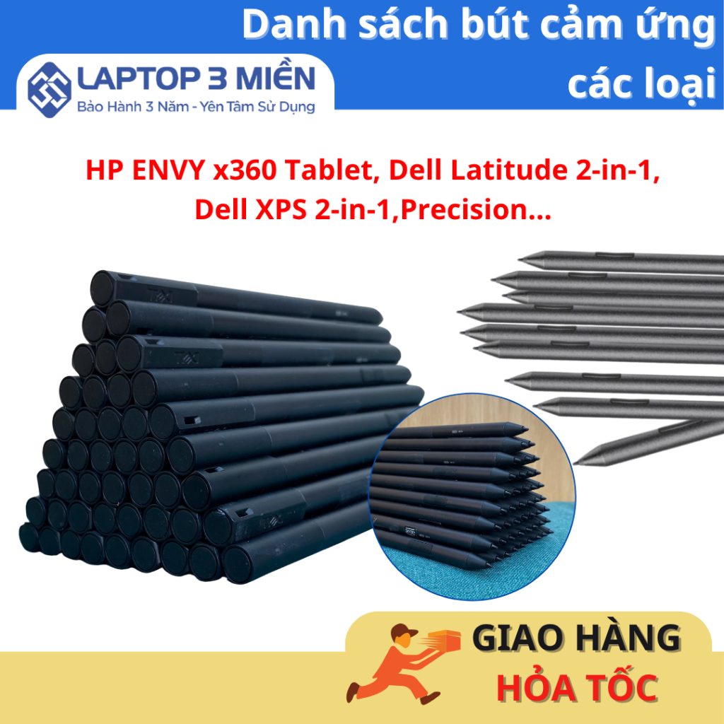 List bút cảm ứng các loại  HP ENVY x360 Tablet, Dell Latitude 2-in-1, Dell Xps 2-in-1  đủ các loại m