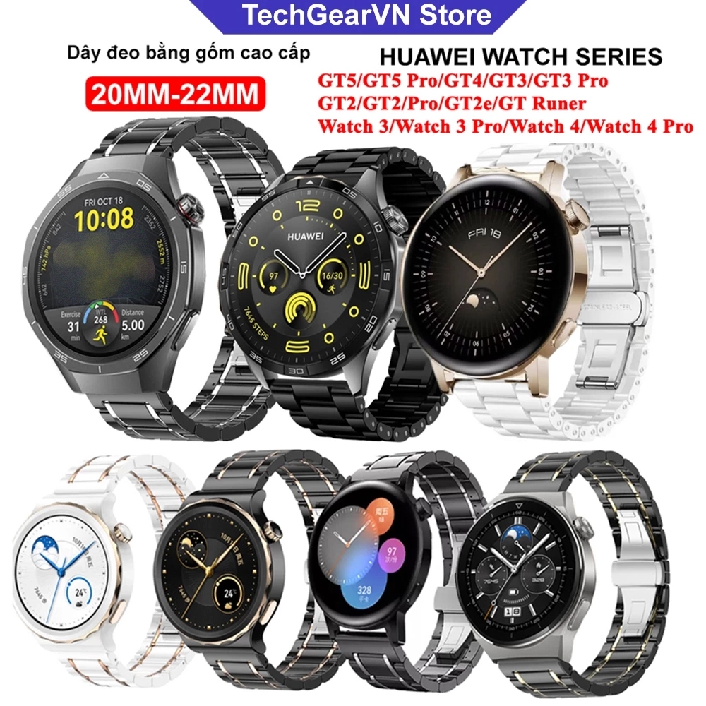 Dây đeo bằng gốm Huawei Watch GT5/GT5 PRO/GT4/GT3/GT3 PRO/GT2 PRO/GT2/GT2 PRO