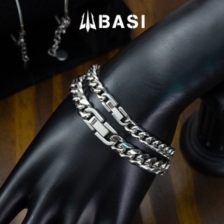  Vòng Tay Mắt Xích Hiphop Lắc Tay Thép Titan Ko Gỉ Ko Đen Siêu Bền Dễ Phối Đồ Unisex Basistore  VT005 