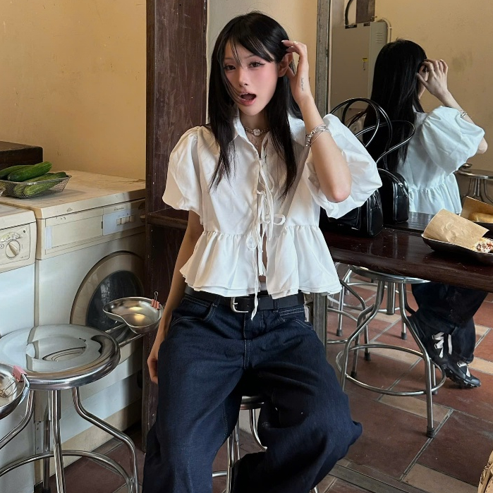 NAVIE - Áo babydoll tay phồng LUNA thời trang nữ | BigBuy360 - bigbuy360.vn