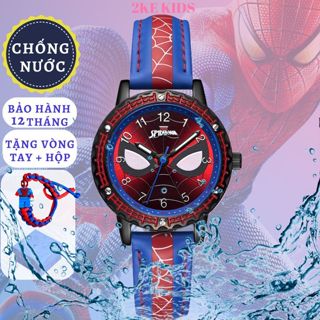 Đồng hồ đeo tay chống nước bé trai hình siêu nhân người nhện spiderman -2ke kids-M8