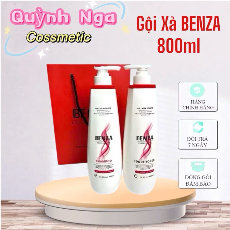 Dầu gội Benza Hair Salon siêu mềm mượt chuyên dành cho tóc khô sơ 800ml